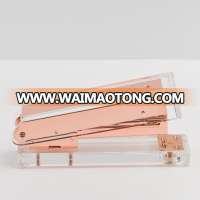 Deluxe Acrylic Rose Gold Stapler from Office Supplies